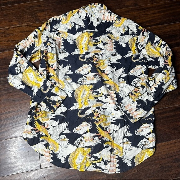 Lucky Brand Printed Cotton Snap Button Long Sleeve Shirt - Picture 3 of 4